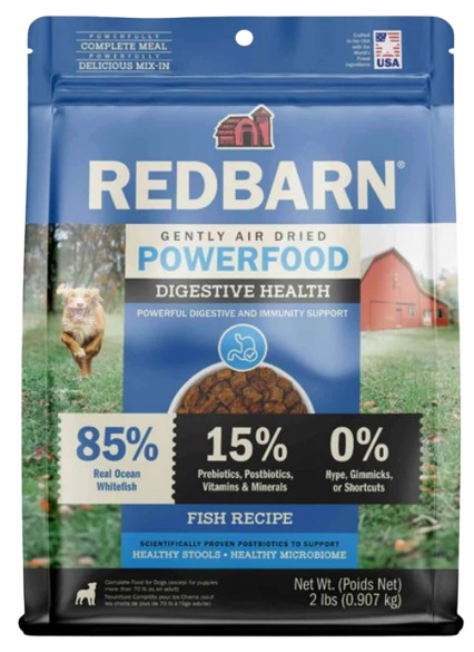 Redbarn Air Dried Dog Food Powerfood Gut Health and Digestion Fish Recipe, 2lbs