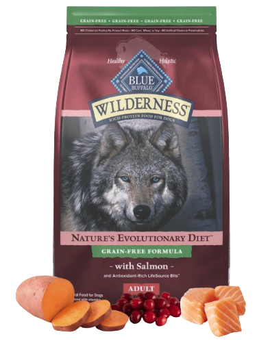 Blue Buffalo Wilderness Grain Free Natural Salmon Recipe Adult Dry Dog Food