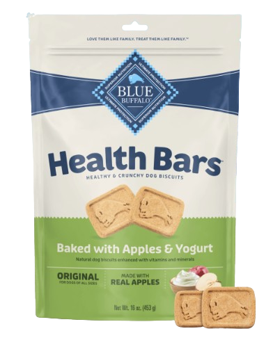 Blue Buffalo Health Bars Baked with Apples and Yogurt Dog Treats, 16oz
