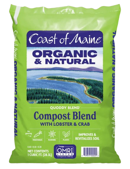 Coast of Maine Organic & Natural Quoddy Blend Compost Blend with Lobster & Crab, 1 cu ft