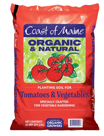 Coast of Maine Organic & Natural Planting Soil for Tomatoes & Vegetables, 20 qts