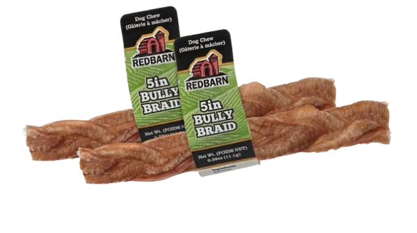 Redbarn Braided Bully Stick, 5" Single
