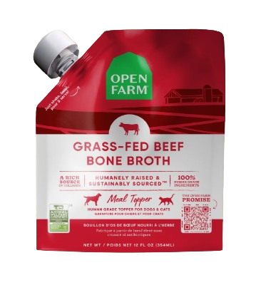 Open Farm Grass-Fed Beef Bone Broth For Dogs & Cats