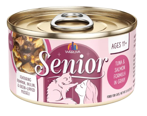 Weruva Cat Senior Tuna & Salmon Formula in Gravy Canned Cat Food, 3oz