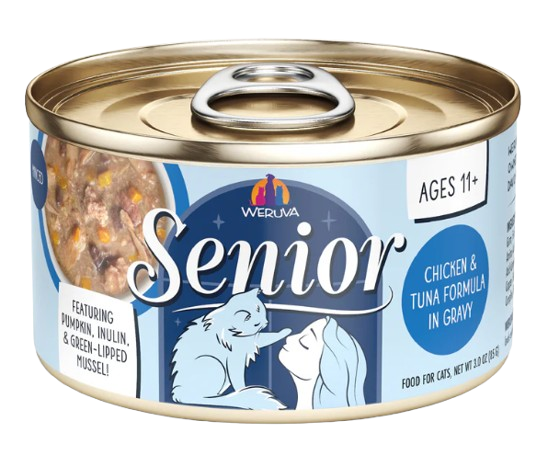 Weruva Cat Senior Chicken & Tuna Formula in Gravy Canned Cat Food, 3oz