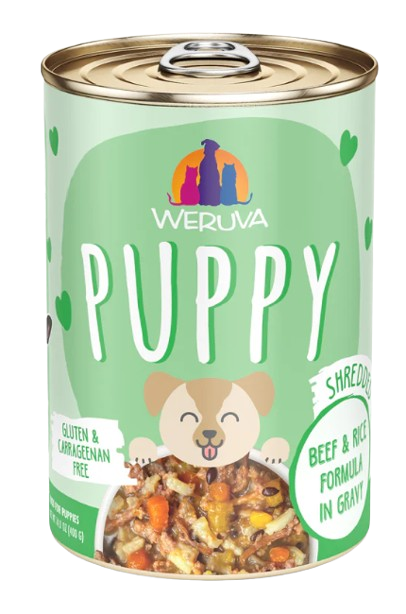 Weruva Puppy Beef & Rice Formula in Gravy Canned Dog Food, 14oz