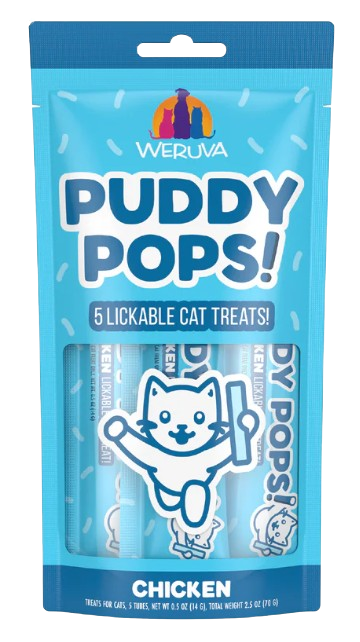 Weruva Cat Puddy Pops Lickable Chicken Cat Treat 5pk