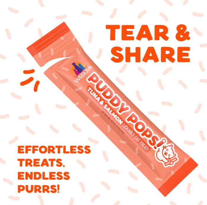 Weruva Cat Puddy Pops Lickable Tuna & Salmon Cat Treat 5pk