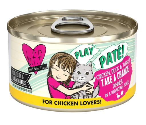 Weruva BFF PLAY Paté  Chicken, Duck & Turkey Take a Chance Canned Cat Food, 2.8oz