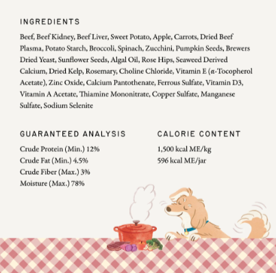 humbl Heritage Beef Pantry Jar Dog Food, 14oz