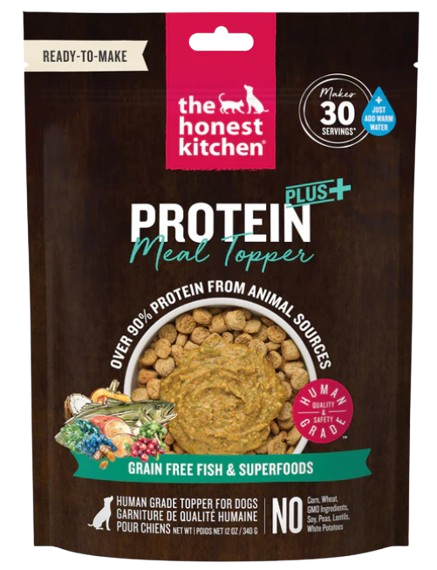 The Honest Kitchen Protein Plus+ Grain Free Fish Dog Food Meal Topper, 12oz