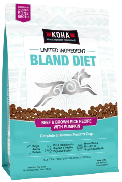 KOHA Limited Ingredient Dry Bland Diet Beef & Brown Rice Recipe with Pumpkin for Dogs