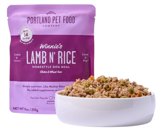Portland Pet Food Winnie's Lamb N' Rice 9oz Human-Grade Dog Meal Pouch