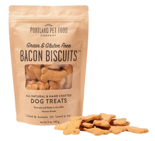 Portland Pet Food Grain & Gluten-Free Bacon Biscuits 5oz Dog Treats