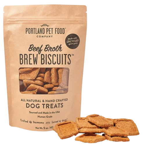 Portland Pet Food Brew Biscuits with Beef Broth 5oz Dog Treats