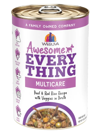 Weruva Awesome Functions  Awesome Everything Beef & Red Rice Recipe with Veggies in Broth Canned Dog Food, 14oz