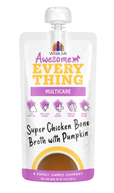 Weruva Awesome Functions  Awesome Everything Super Chicken Bone Broth with Pumpkin for Dogs, 7oz