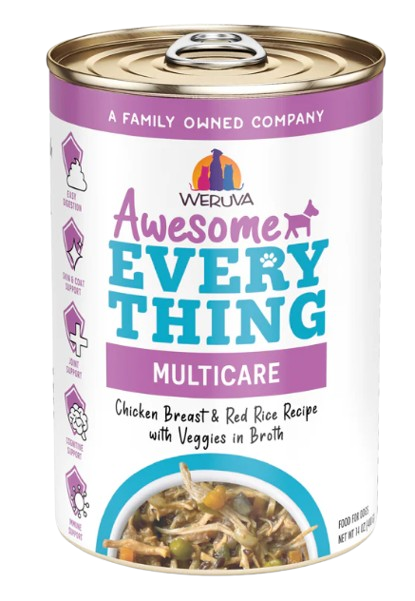 Weruva Awesome Functions  Awesome Everything Chicken Breast & Red Rice Recipe with Veggies in Broth Canned Dog Food, 14oz