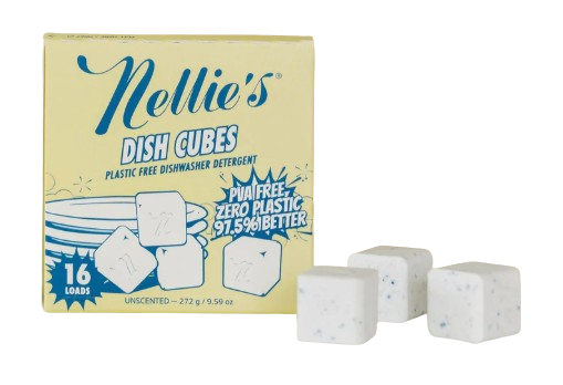 Nellie's Dish Cubes Pre-Measured Dishwasher Detergent Cubes - 16 Loads