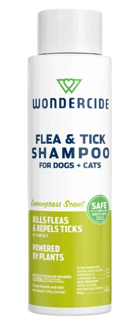Wondercide Flea & Tick Shampoo for Dogs + Cats with Natural Essential Oils, 12oz