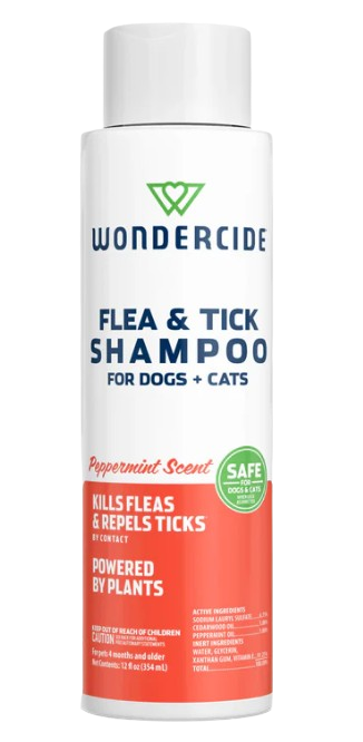 Wondercide Flea & Tick Shampoo for Dogs + Cats with Natural Essential Oils, 12oz
