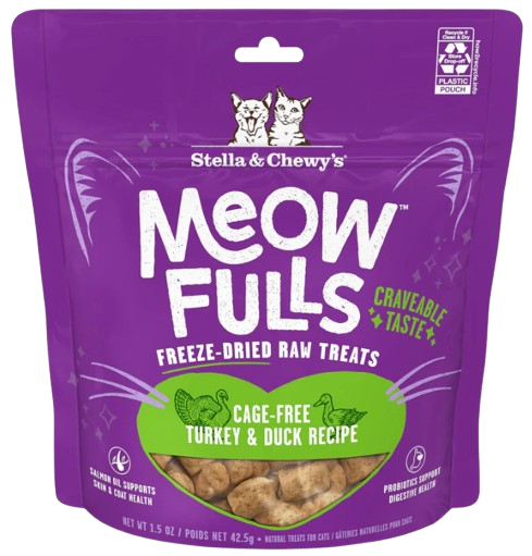 Stella & Chewy's Meowfulls Turkey & Duck Cat Treats, 1.5oz