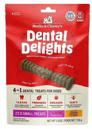 Stella & Chewy's Dental Delights Extra-Small Dog Dental Treats, 23 pack