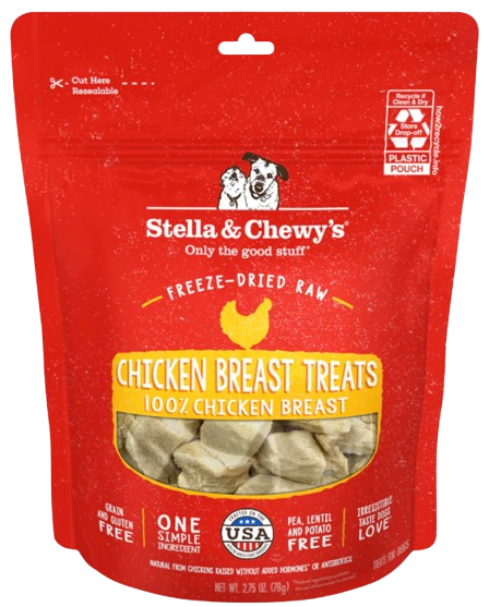 Stella & Chewy's Single Ingredient Freeze-Dried Chicken Breast Treats for Dogs, 3oz