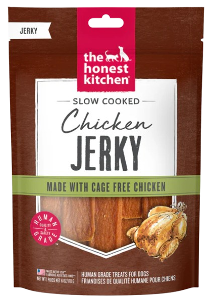 The Honest Kitchen Slow Cooked Chicken Jerky Chews Dog Treats, 6oz