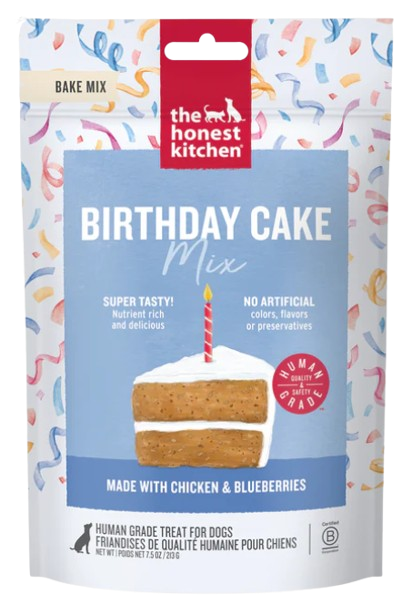The Honest Kitchen Birthday Cake Mix made with Chicken & Blueberries for Dogs, 7.5oz