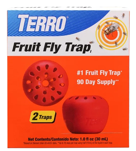 TERRO Fast-Acting Fruit Fly Trap, 2pk