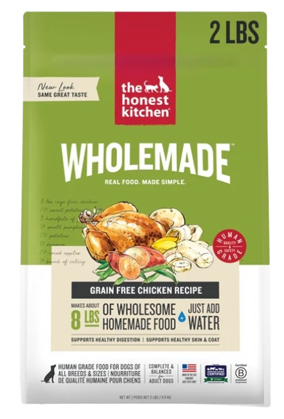 The Honest Kitchen Wholemade Grain Free Chicken Dehydrated Dog Food, 2lbs