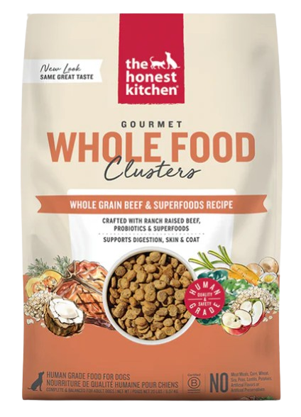 The Honest Kitchen Whole Grain Beef & Oat Whole Food Clusters for Dogs