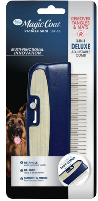Magic Coat Pro 3-In-1 Deluxe Adjustable Comb
