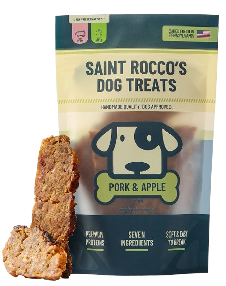 Saint Rocco's Pork and Apple Treats for Dogs, 8oz