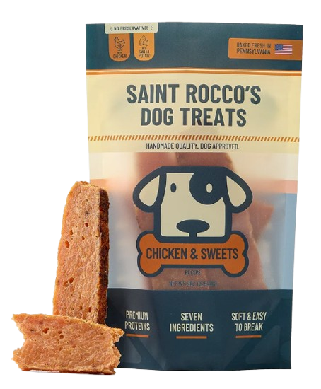 Saint Rocco's Chicken and Sweets Treats for Dogs, 8oz