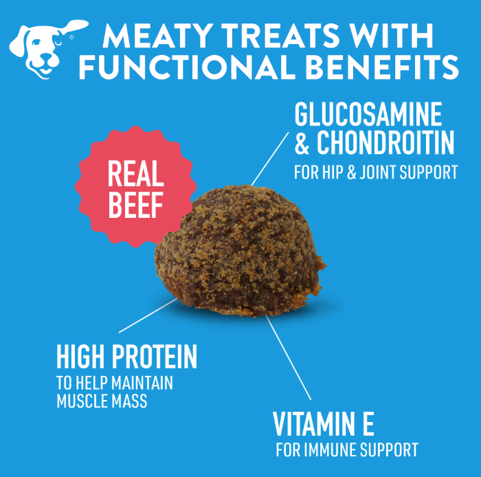 Dogswell Hip & Joint Meatballs Dog Treats, Beef, 14oz
