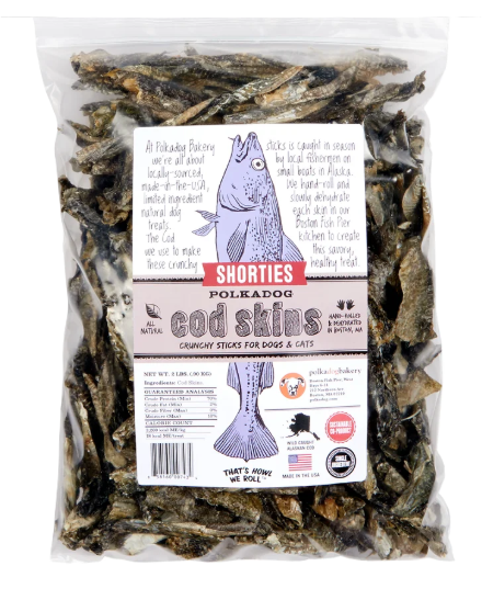 Polkadog Cod Skins Shorties, 2lbs