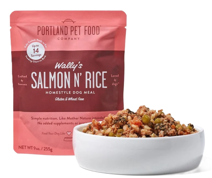 Portland Pet Food  Wally's Salmon & Rice Dog Food, 9oz Pouch