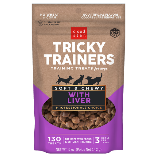 Cloud Star Chewy Tricky Trainers Pork Liver Chewy Dog Treats