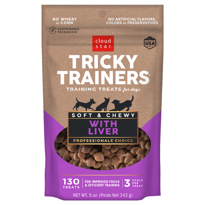 Cloud Star Chewy Tricky Trainers Pork Liver Chewy Dog Treats