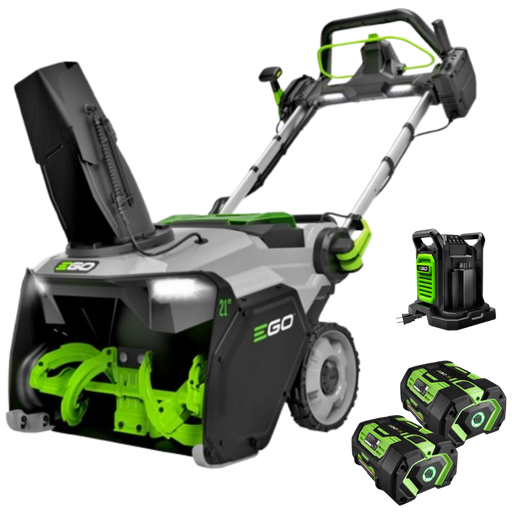 EGO Power+ 21" Single Stage Snowblower with Peak Power Kit (includes 2* 6.0Ah Batteries, Dual Port Charger)