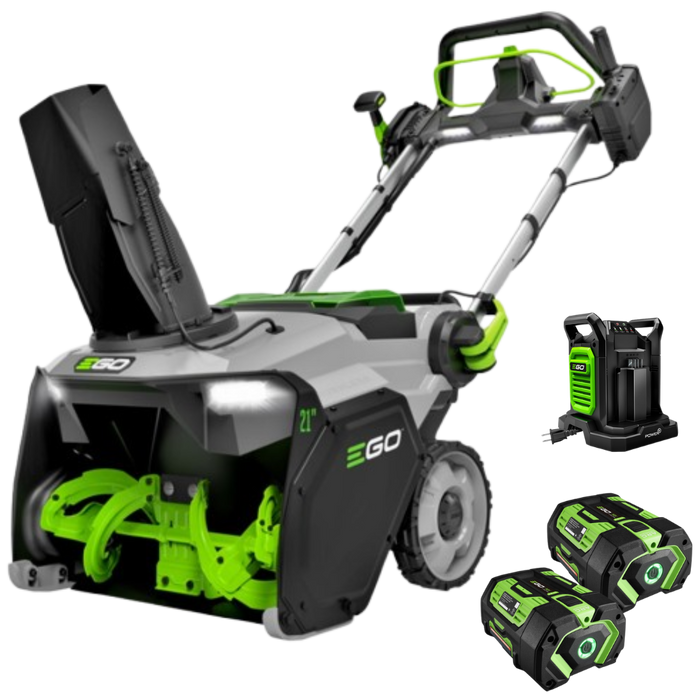 EGO Power+ 21" Single Stage Snowblower with Peak Power Kit (includes 2* 6.0Ah Batteries, Dual Port Charger)