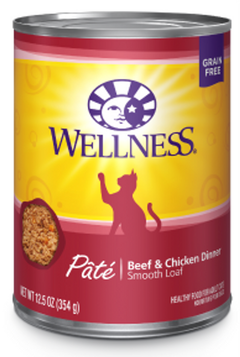 Wellness Complete Health Natural Grain Free Beef and Chicken Pate Wet Canned Cat Food