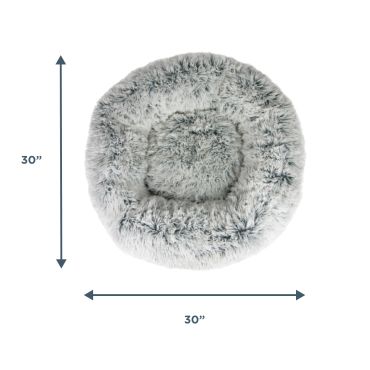 Cuddle Donut Pet Bed, Frosted Grey