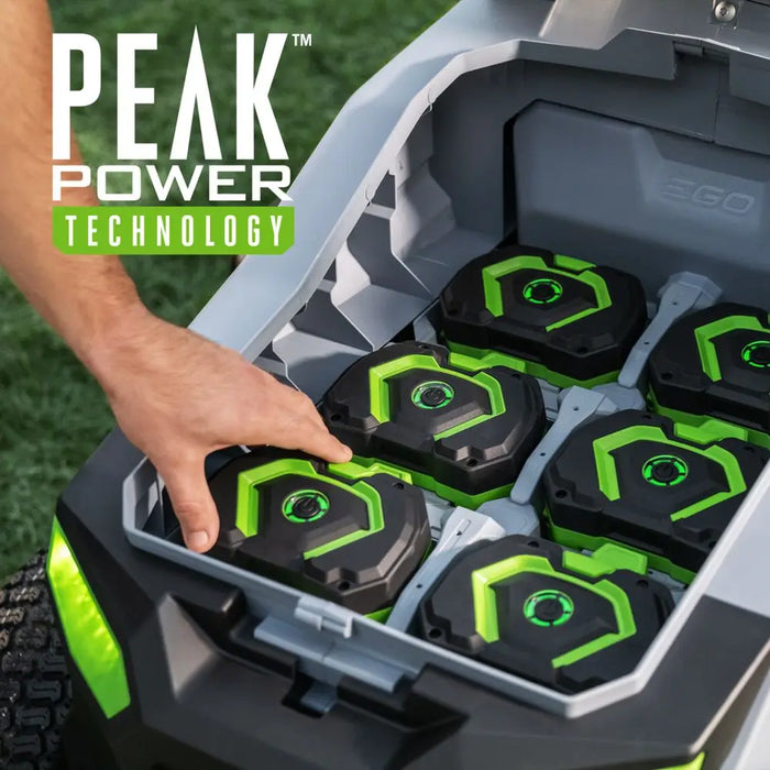 EGO POWER+ 42” T6 Riding Lawn Tractor Kit (6-6.0Ah Batteries, Turbo 700W Charger, ACA1000 Charging Adaptor)