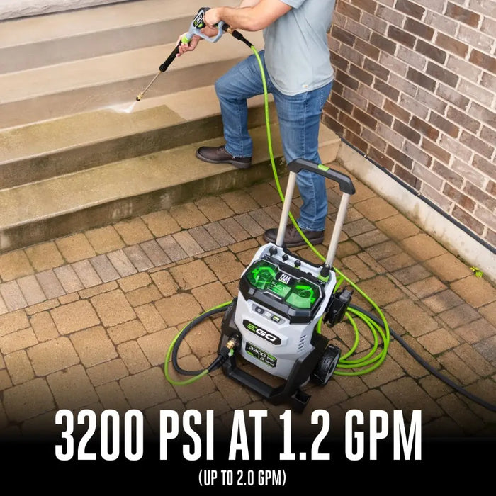 EGO POWER+ 3200 PSI Pressure Washer Kit (2* 6.0Ah Batteries & 320w Charger)