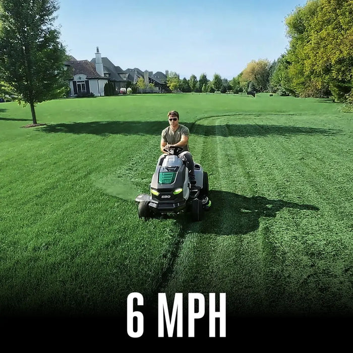 EGO POWER+ 42” T6 Riding Lawn Tractor Kit (6-6.0Ah Batteries, Turbo 700W Charger, ACA1000 Charging Adaptor)