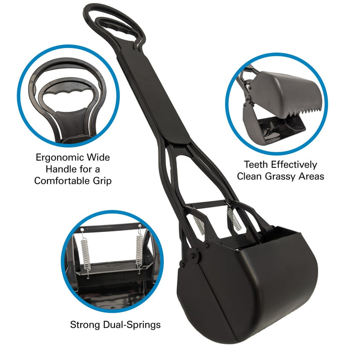 Spring Action Dog Pooper Scooper For Hard Surfaces