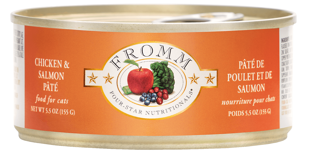 Fromm Four Star Chicken & Salmon Pate Canned Cat Food, 3oz